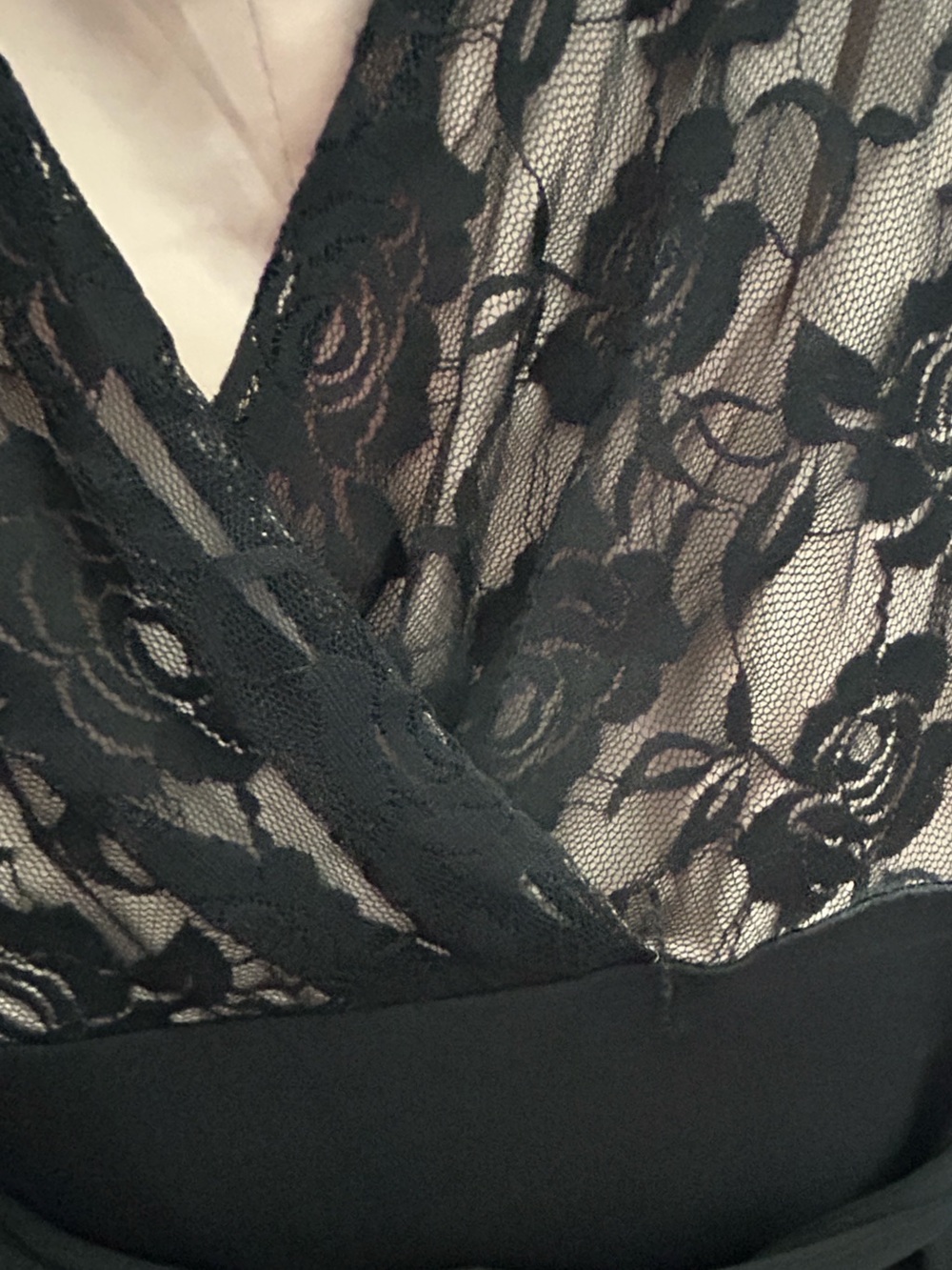 Glamorous Black Lace Midi Dress